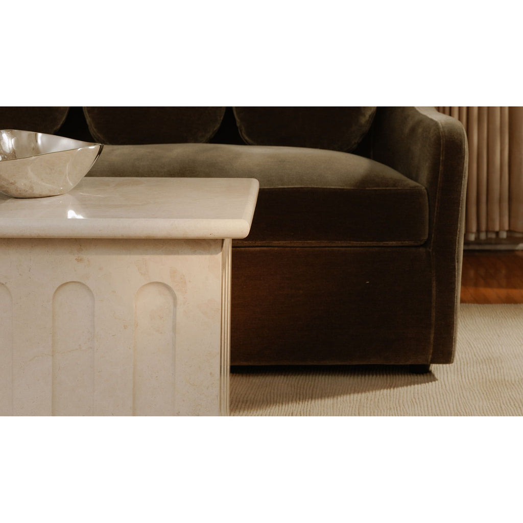 Forum Cream Marble Side Table - Light House Co.