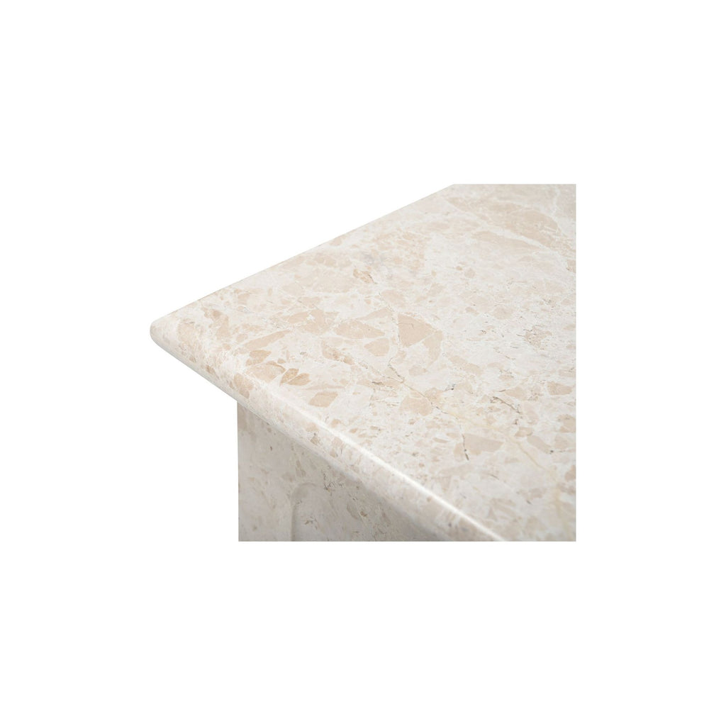 Forum Cream Marble Side Table - Light House Co.
