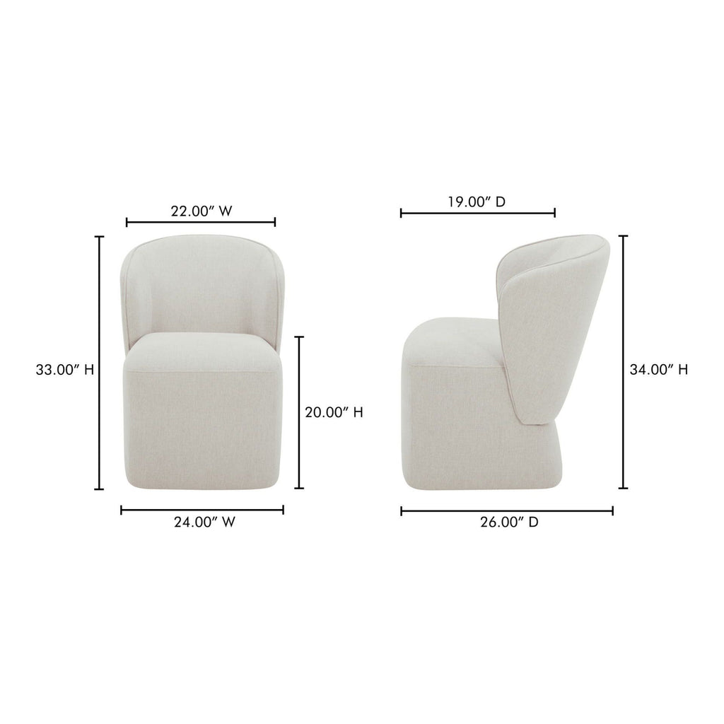 Larson Rolling Dining Chair - Light House Co.