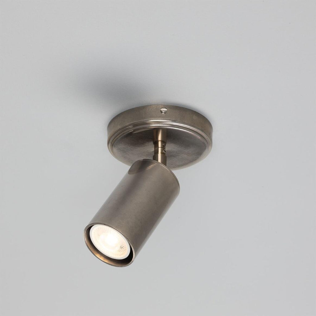 Evanston Directional Brass Ceiling Spot Light | Flush Mounts | Mullan - Light House Co.