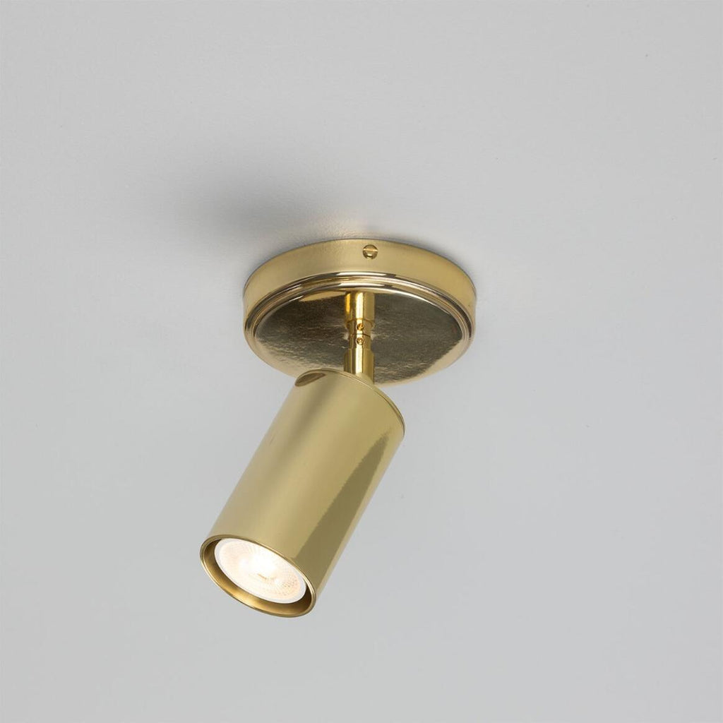 Evanston Directional Brass Ceiling Spot Light | Flush Mounts | Mullan - Light House Co.