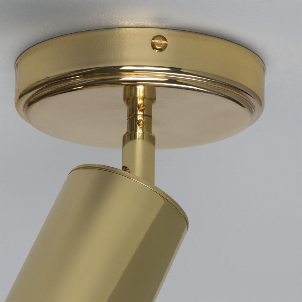 Evanston Directional Brass Ceiling Spot Light | Flush Mounts | Mullan - Light House Co.