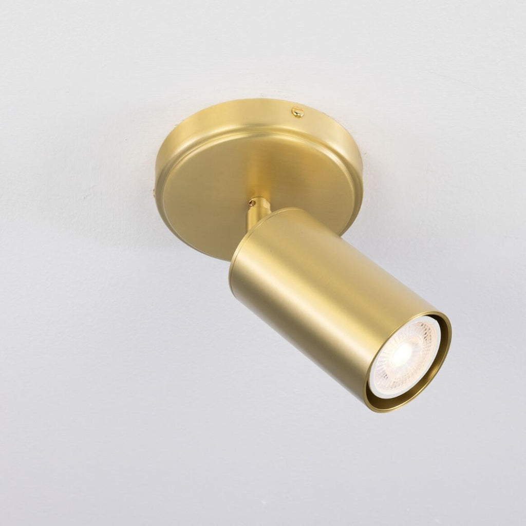 Evanston Directional Brass Ceiling Spot Light | Flush Mounts | Mullan - Light House Co.