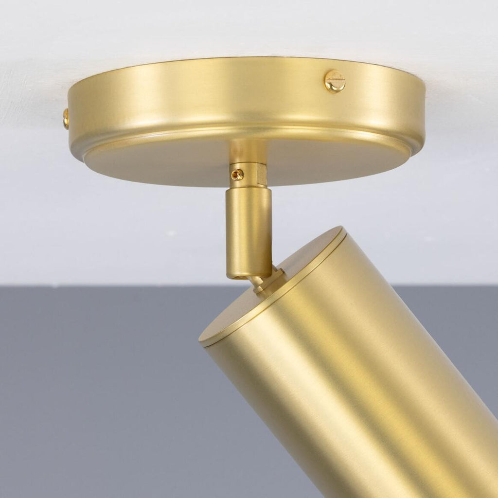 Evanston Directional Brass Ceiling Spot Light | Flush Mounts | Mullan - Light House Co.
