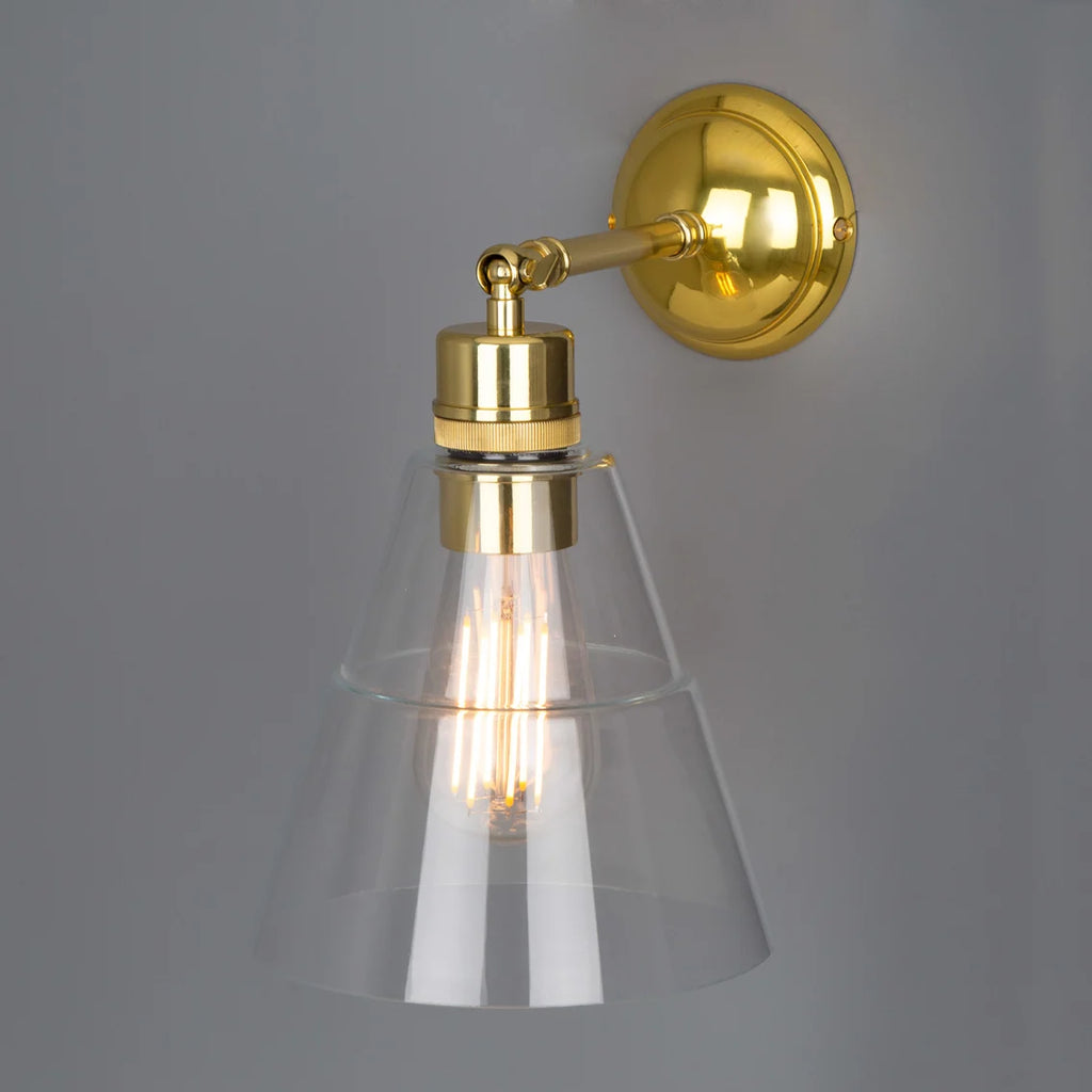 Straff Vintage Clear Glass Cone Wall Light - Light House Co.