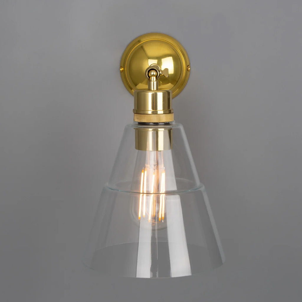 Straff Vintage Clear Glass Cone Wall Light - Light House Co.