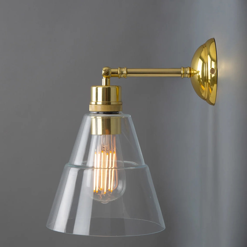 Straff Vintage Clear Glass Cone Wall Light - Light House Co.