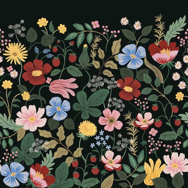 Strawberry Fields Premium Peel & Stick Wall Mural | Wall Mural | York Wallcoverings - Light House Co.