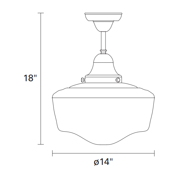 Schoolhouse Semi-Flush Mount - Light House Co.