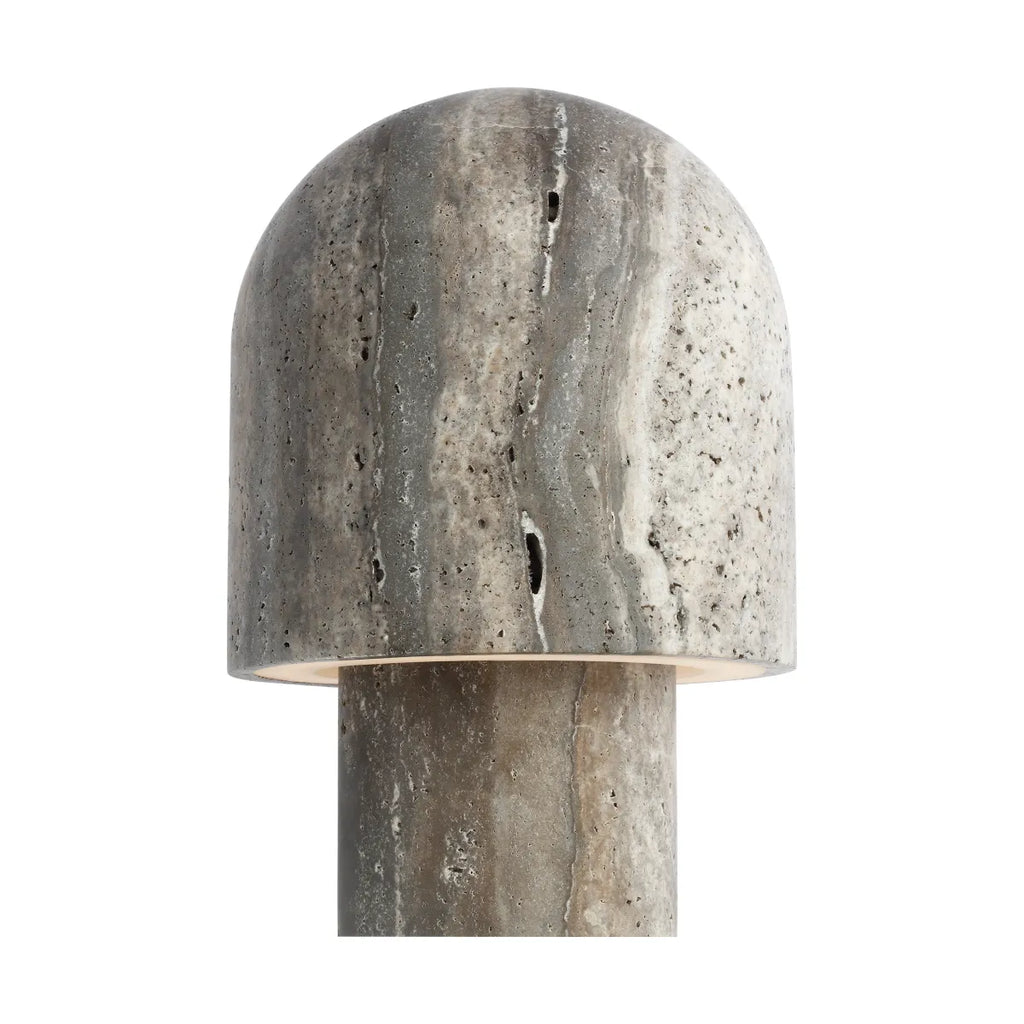 Kennett Small Travertine Table Lamp - Light House Co.