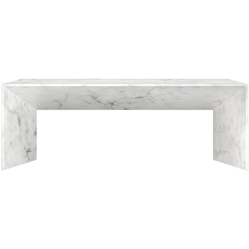 Nomad Coffee Table - Marble Look - White - Light House Co.