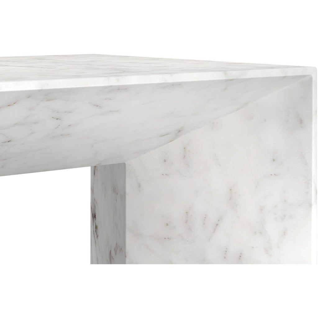 Nomad Coffee Table - Marble Look - White - Light House Co.