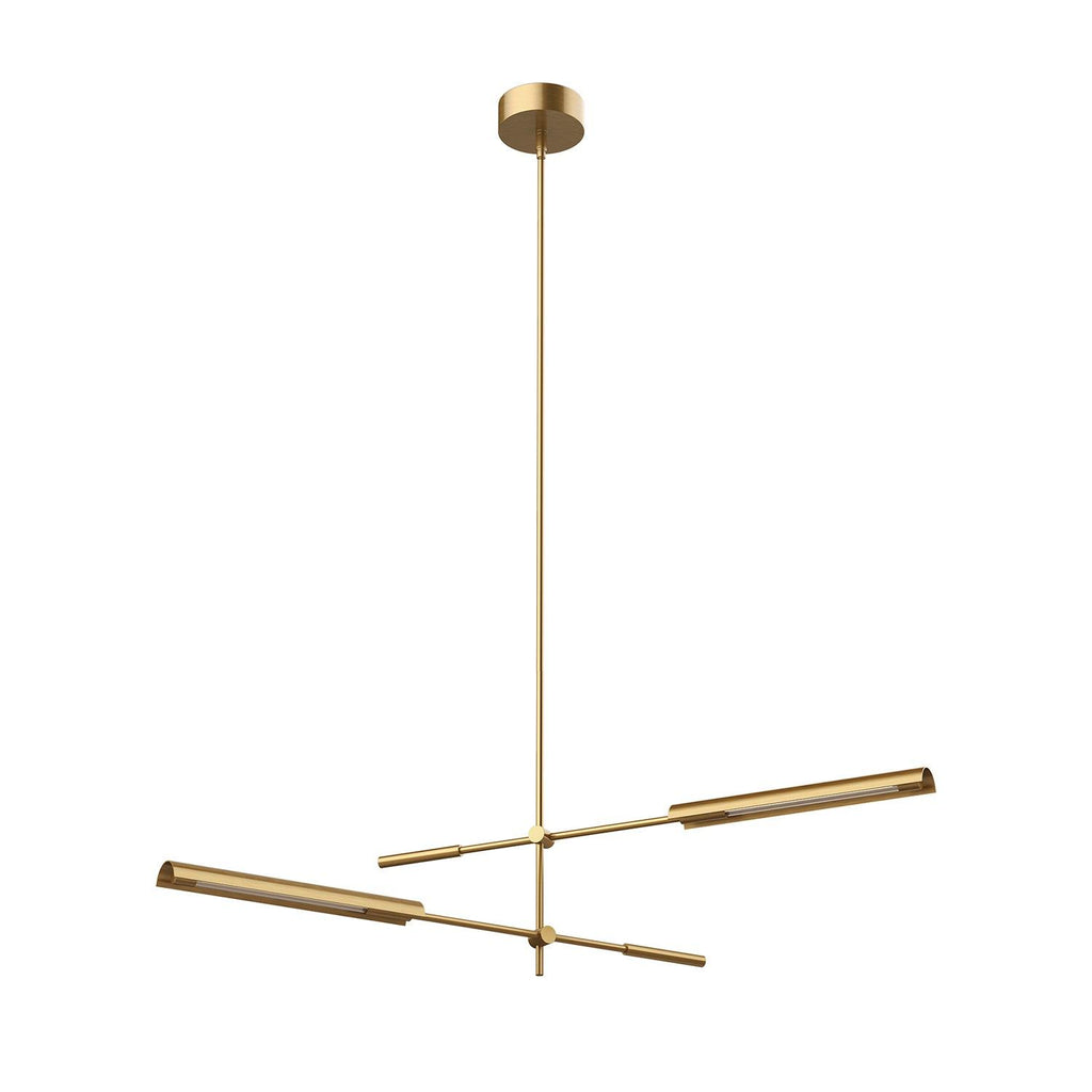 Astrid 2 Light Chandelier - Vintage Brass | Open Box - Light House Co.