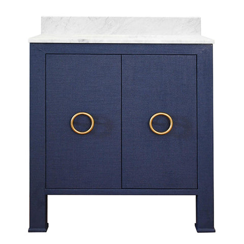 Textured Navy Linen