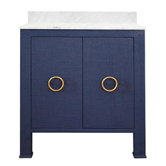Textured Navy Linen