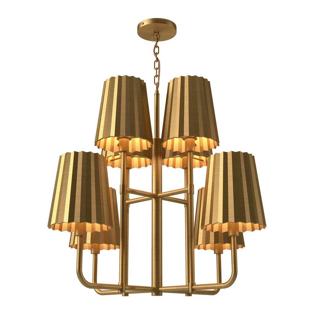 Plissé 2-Tier Chandelier - Light House Co.