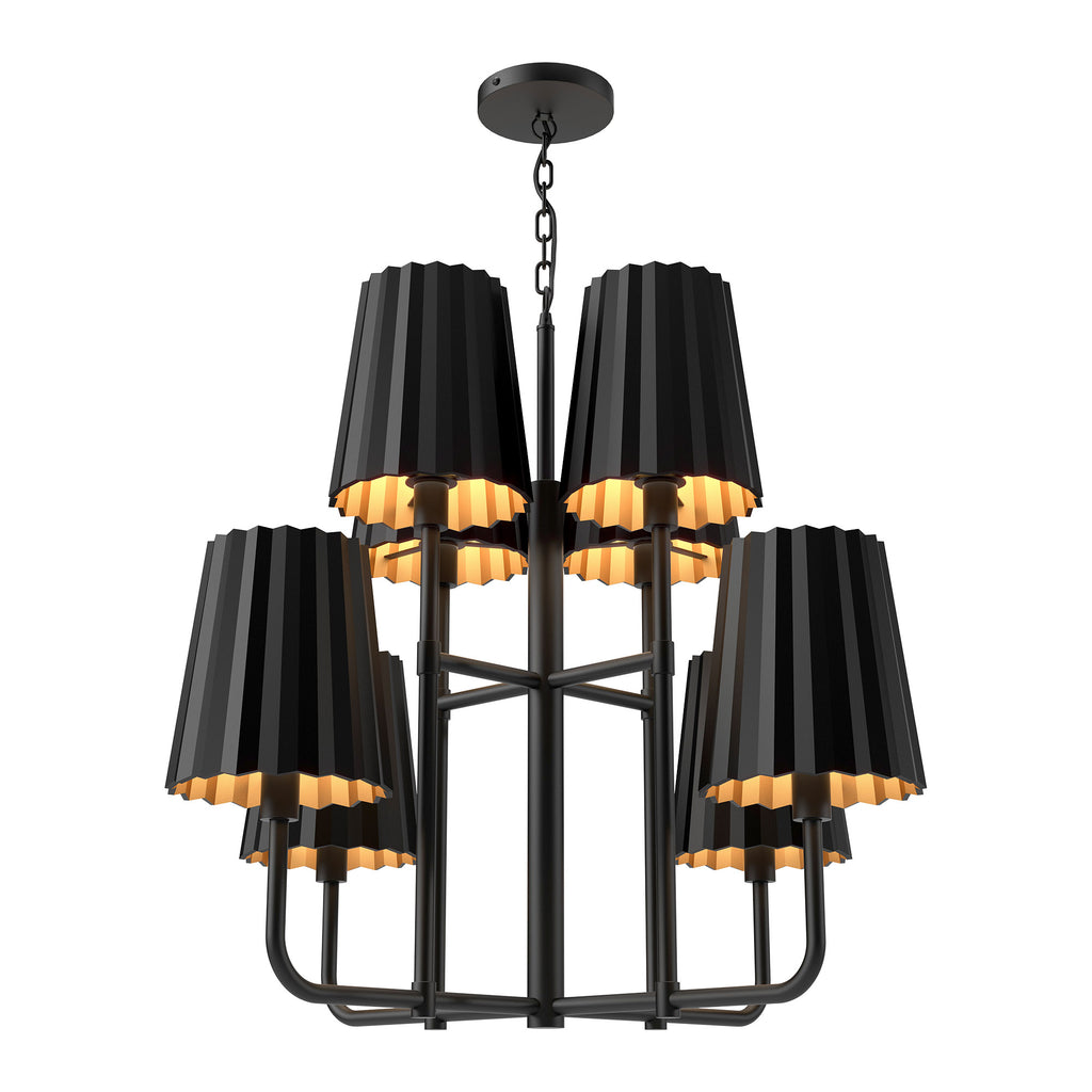 Plissé 2-Tier Chandelier - Light House Co.
