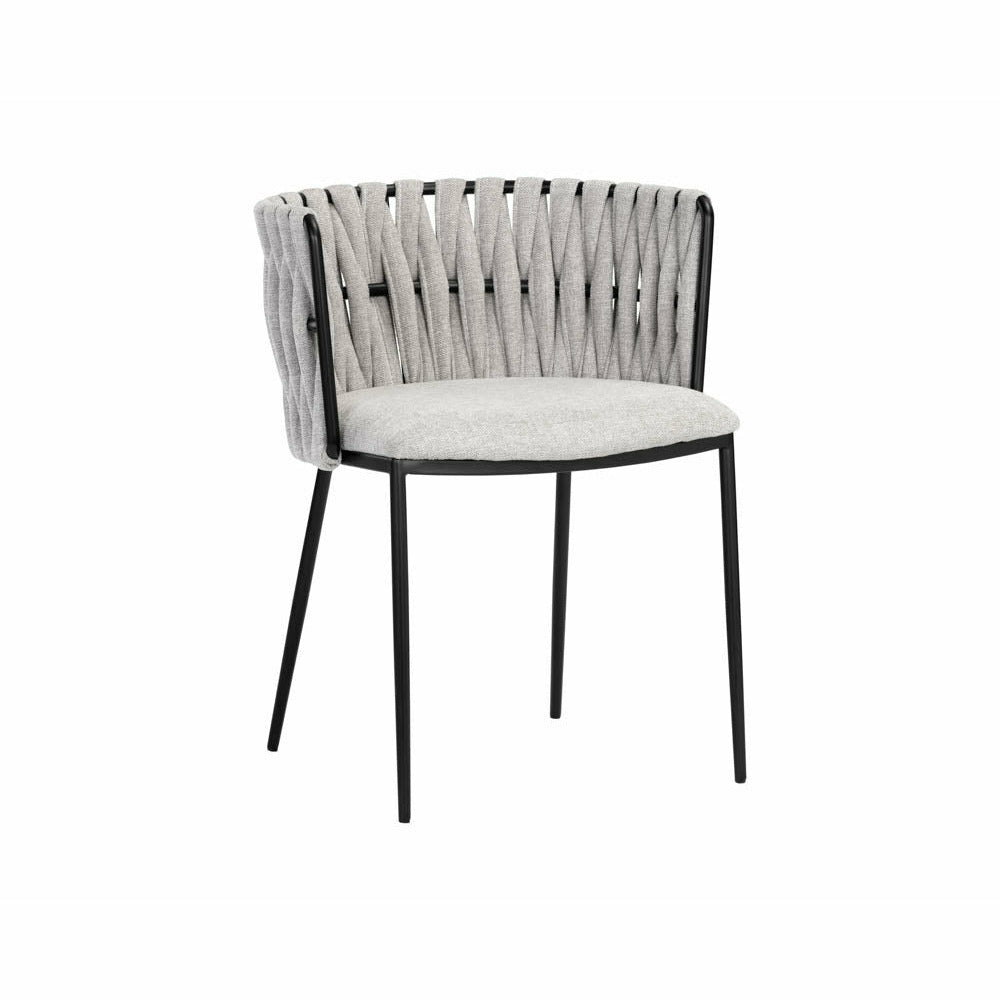 Sarai Dining Armchair - Belfast Heather Grey - Light House Co.