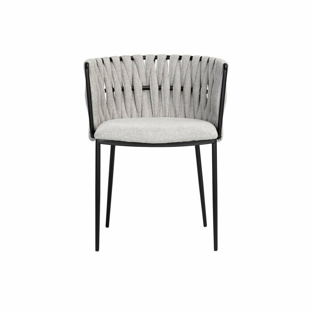 Sarai Dining Armchair - Belfast Heather Grey - Light House Co.