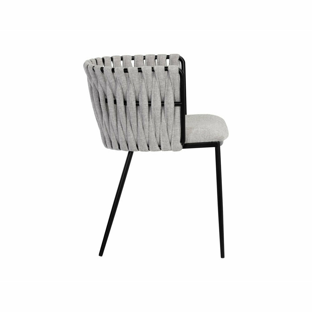 Sarai Dining Armchair - Belfast Heather Grey - Light House Co.
