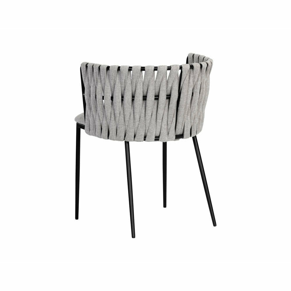 Sarai Dining Armchair - Belfast Heather Grey - Light House Co.