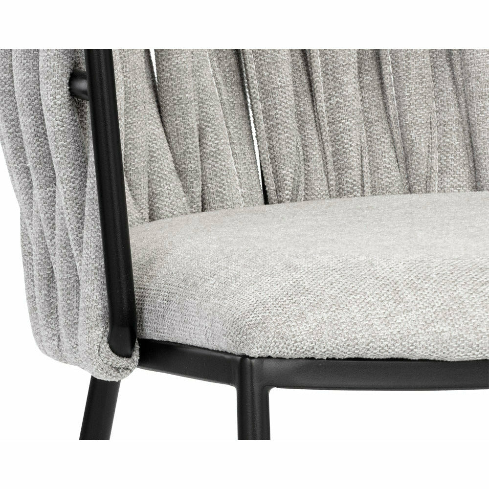Sarai Dining Armchair - Belfast Heather Grey - Light House Co.