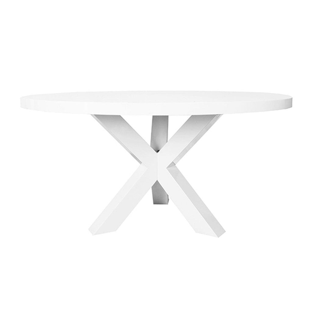 Braxton Dining Table - Glossy White Lacquer