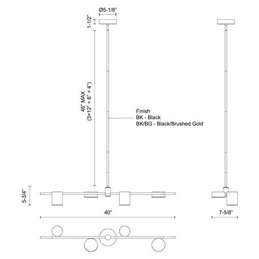 Jayden Linear Pendant - Light House Co.