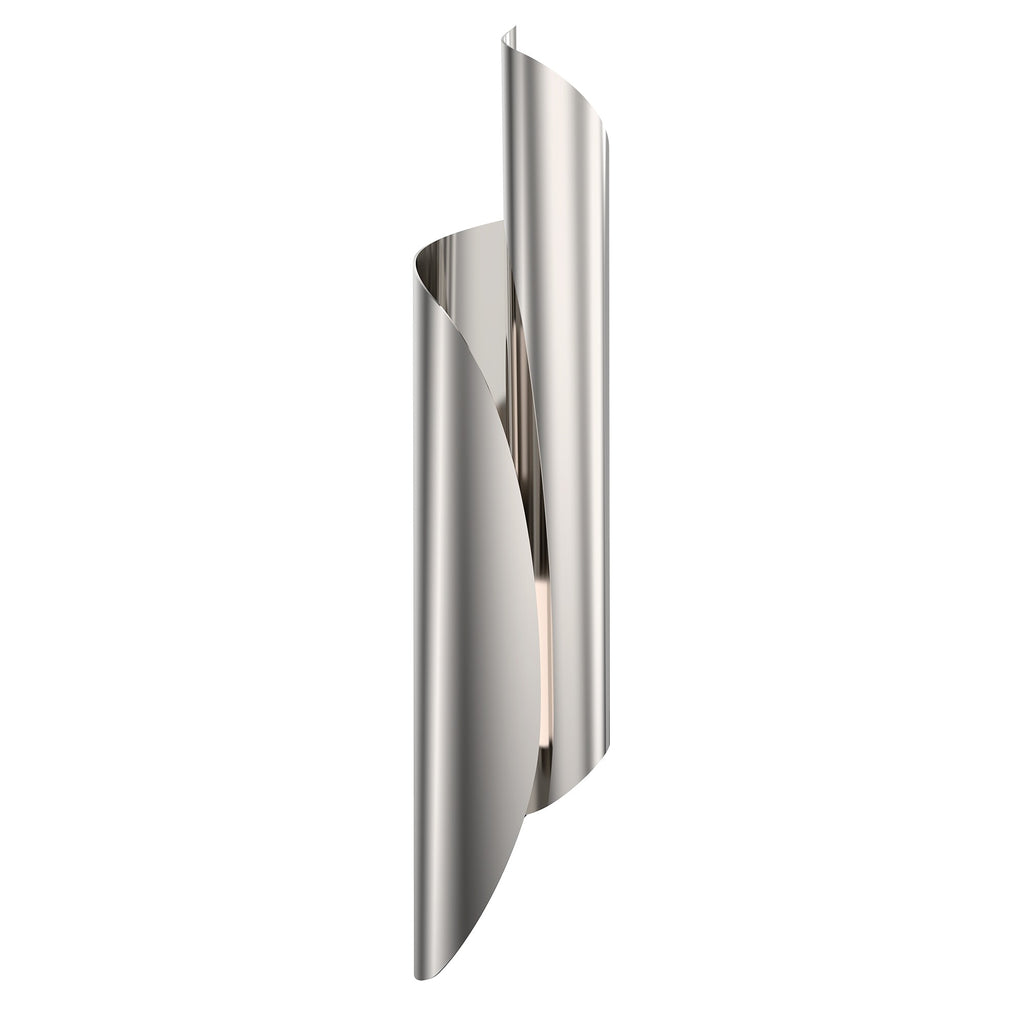 Parducci Tall Wall Sconce in polished nickel
