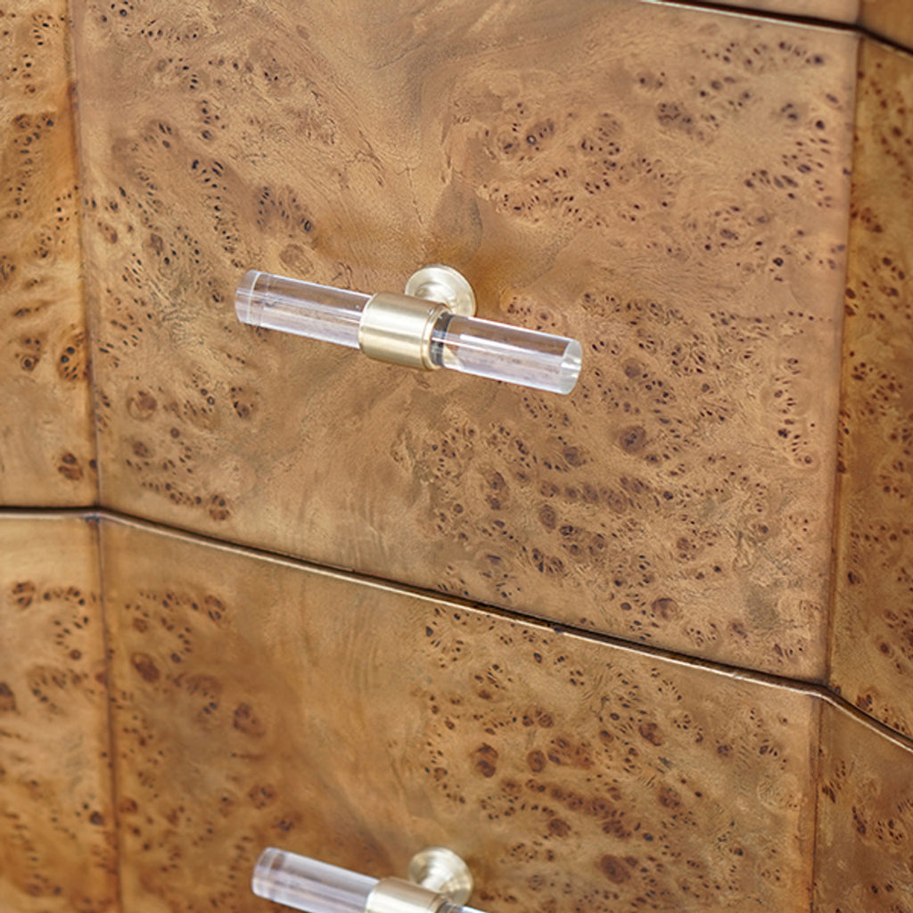 Dhule Cabinet - Dark Burl Wood