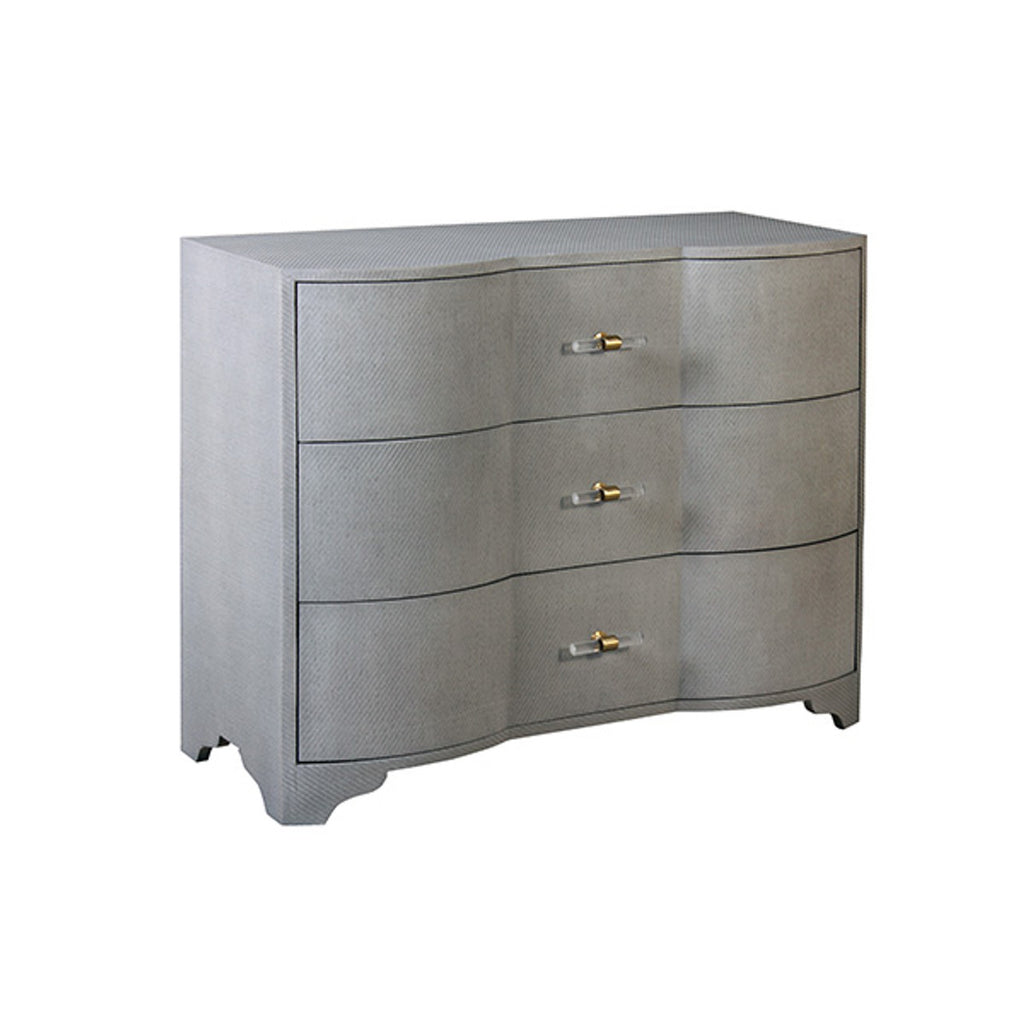 Dhule Cabinet - Grey Grasscloth