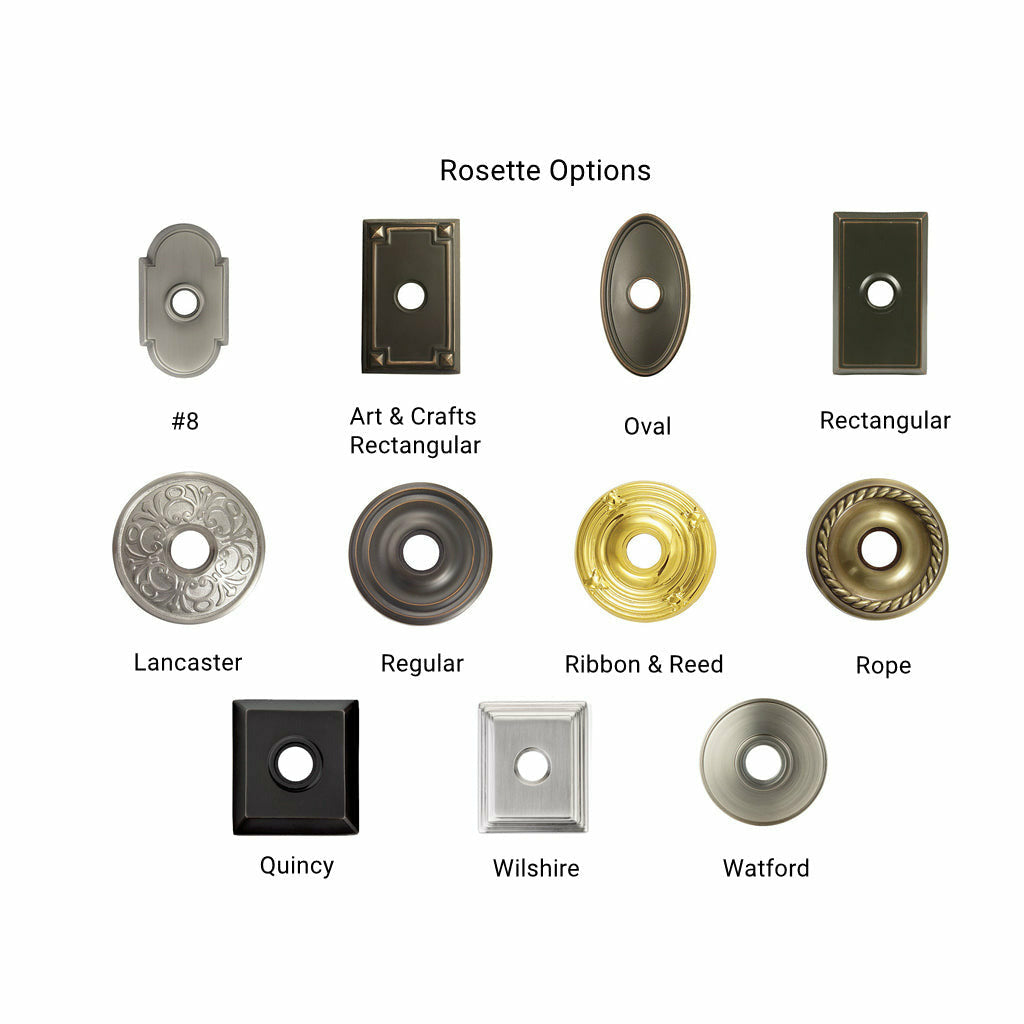 Modern Polished Brass Oval Door Knob Set with Rosette