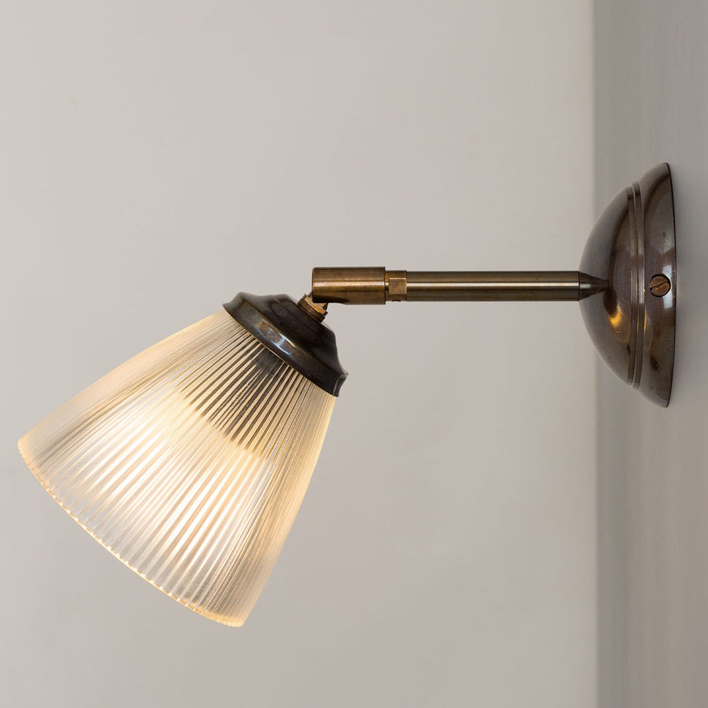 Gadar Vintage Prismatic Glass Wall Light with Swivel - Light House Co.