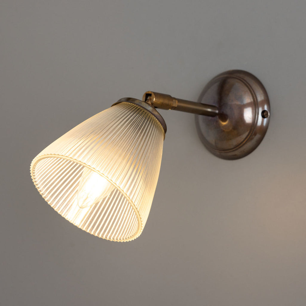 Gadar Vintage Prismatic Glass Wall Light with Swivel - Light House Co.
